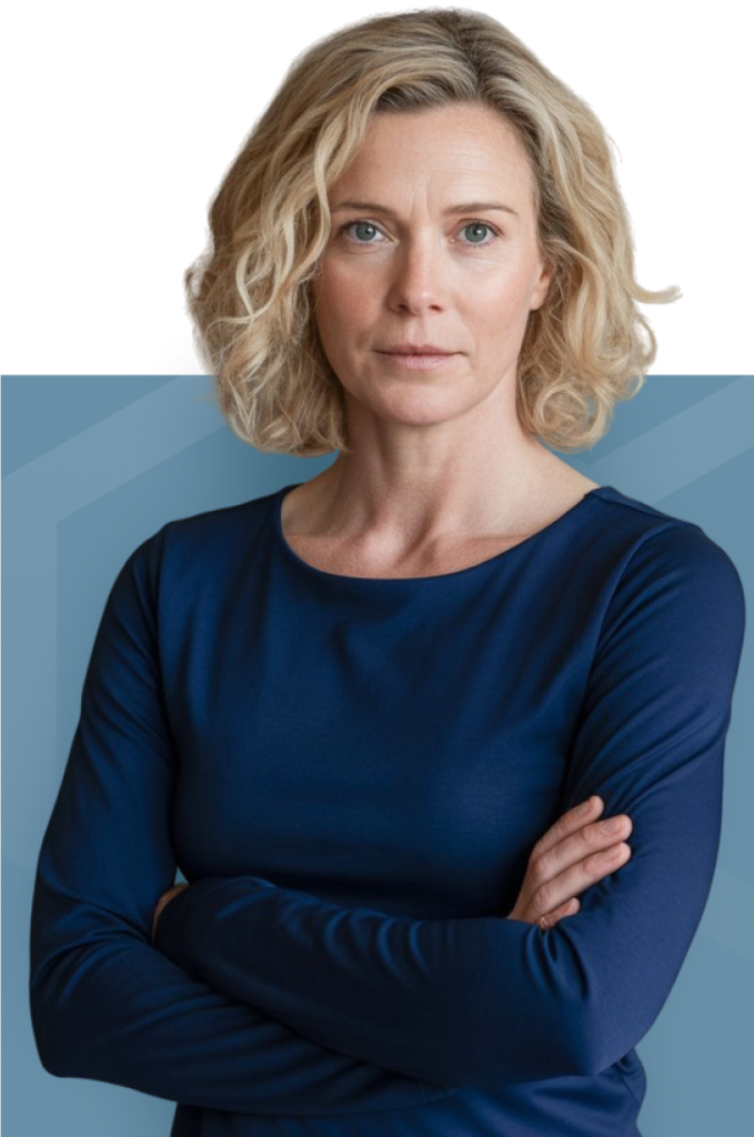 Confident woman with improved energy from hormone therapy