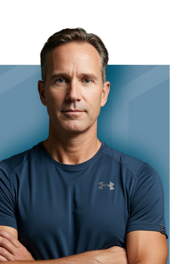 Man with increased energy after hormone treatment